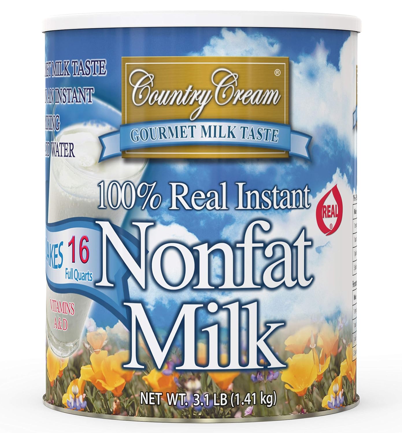 251102231340870_1 Country Cream 100% Real Instant Nonfat Powdered Milk 49.6 OZ - Image 1
